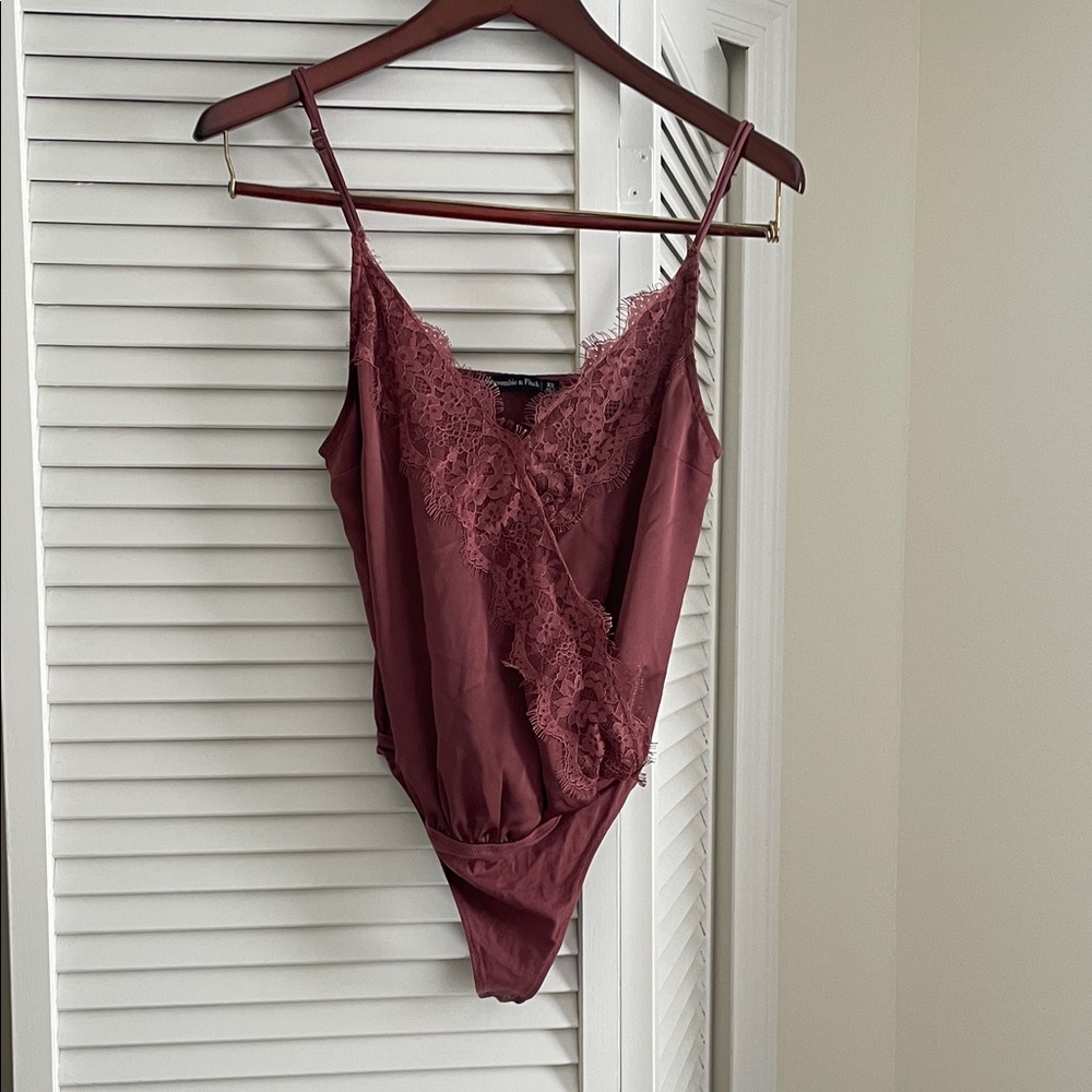 Abercrombie & Fitch Pink Lace Bodysuit